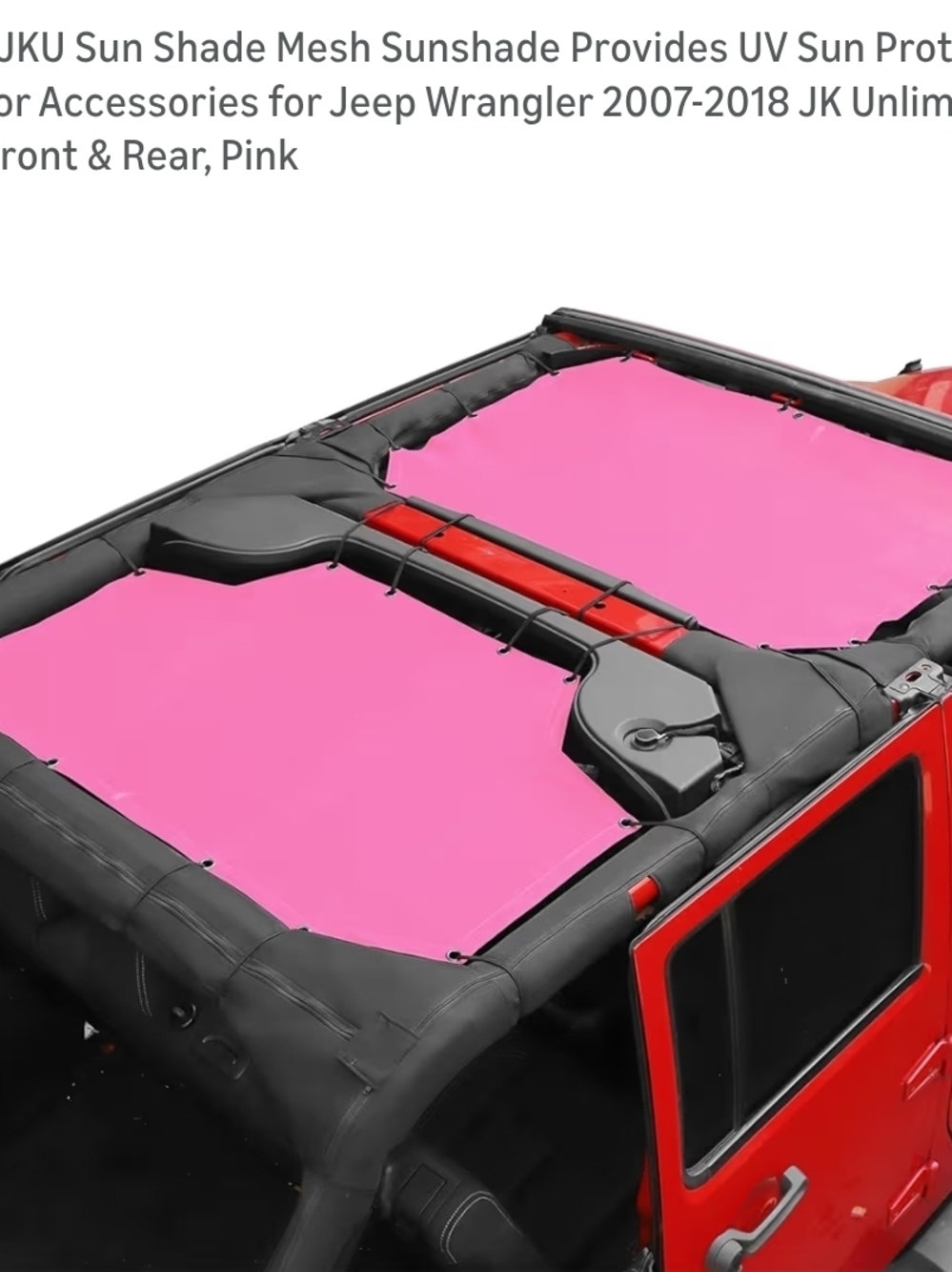 *SOLD* Pink Mesh Sunshade for Jeep Wrangler